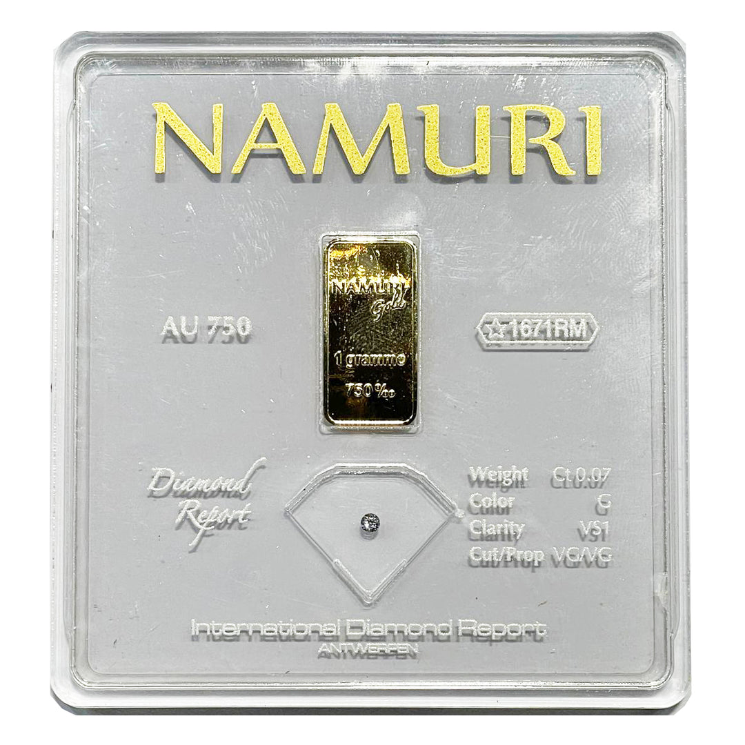 Namuro Lingotto 1 Gold Gram 18KT Diamond 0,07CT G VS1 NDJ/G07GVS