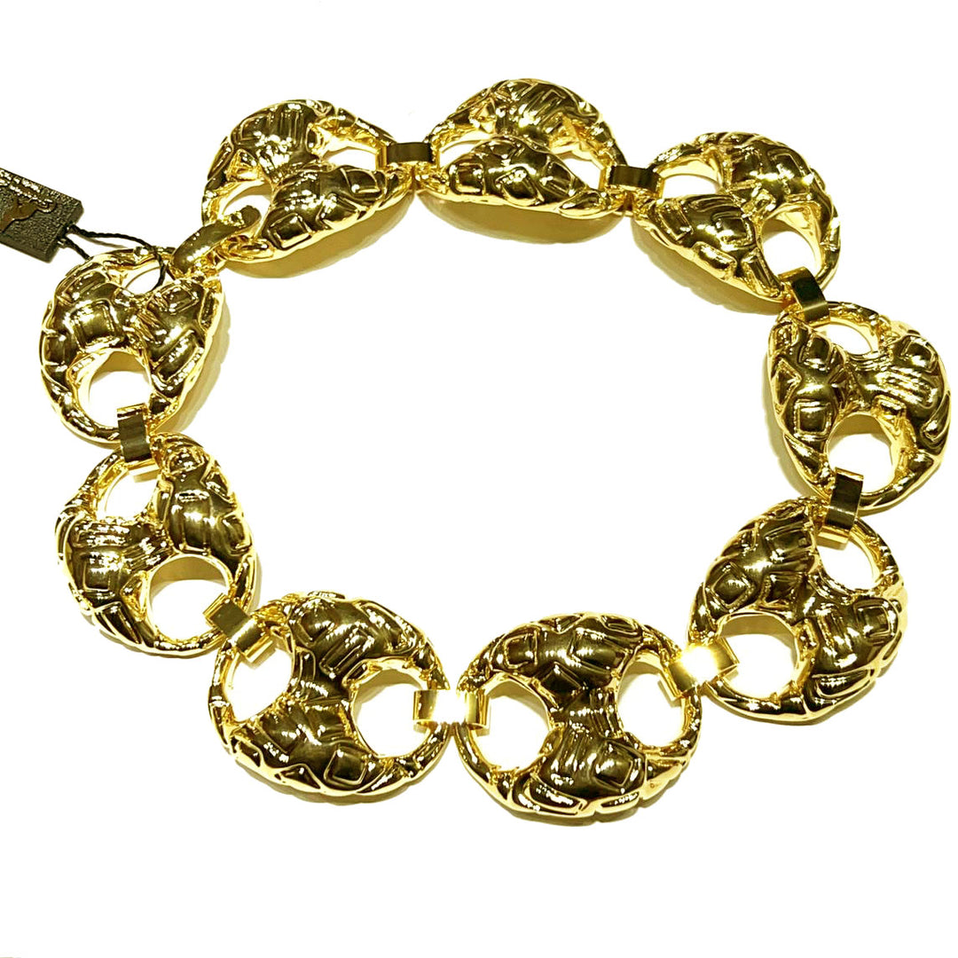 Federica Rossi Series Marine Effect Crocodrillo Bronze Finish Pvd Gold Yellow 18kt fr.co.28