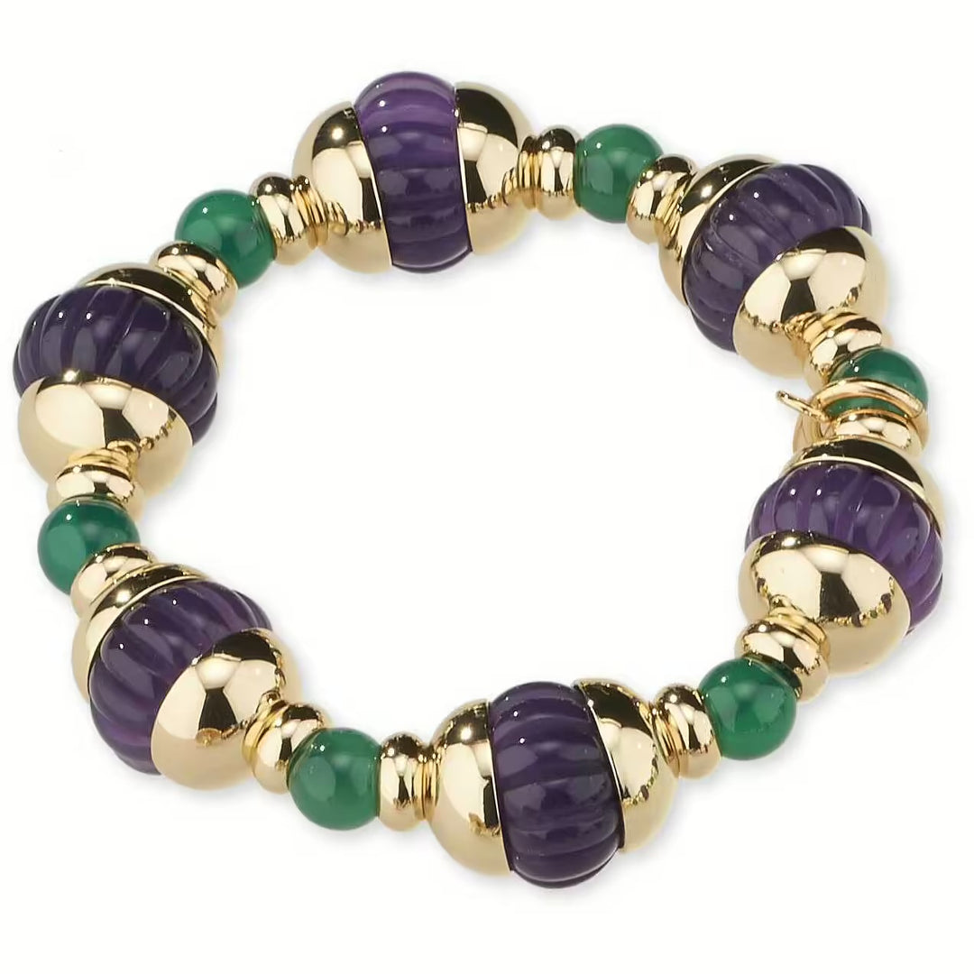 Sovereigns bracelet fashion mood bronze pvd finish yellow gold 18kt quartz and polymer j10656