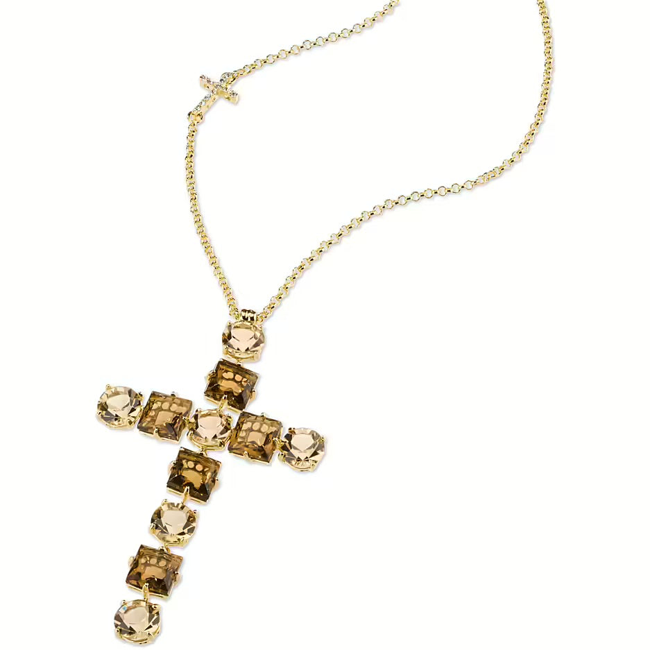 Sovereigns Cross Cross Coldace Mood Mood Bronze Finish Pvd Gold Yellow 18kt Quartz Topazio J9638