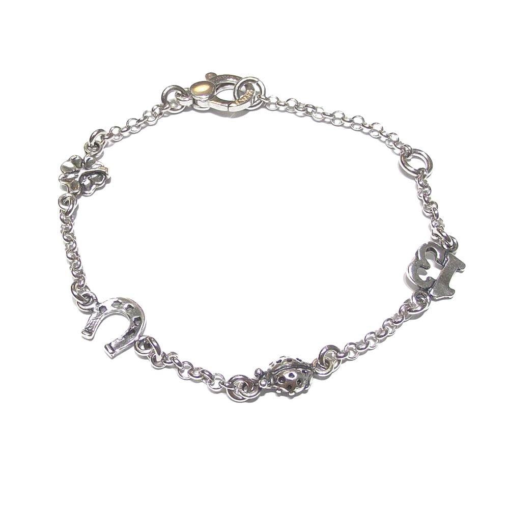 Giovanni Raspini bracciale Fantasy Lucky argento 925 19cm 10348 - Gioielleria Capodagli