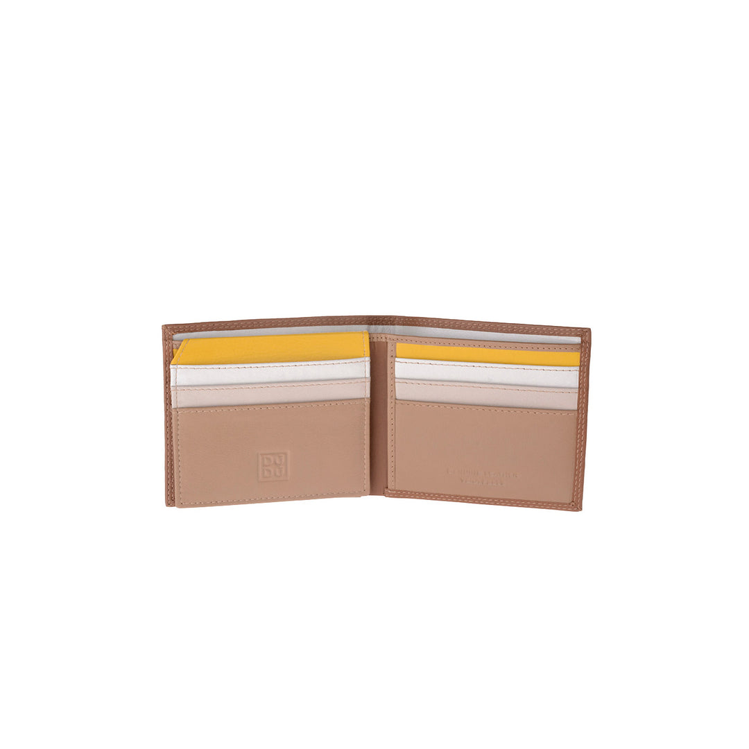 DUDU Small RFID Men's Wallet In Multicolor Leather Card Card Card