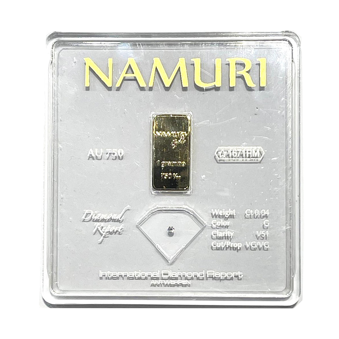 Namuro Lingotto 1 Gold Gram 18KT Diamond 0,04CT G VS1 NDJ/G04GVS