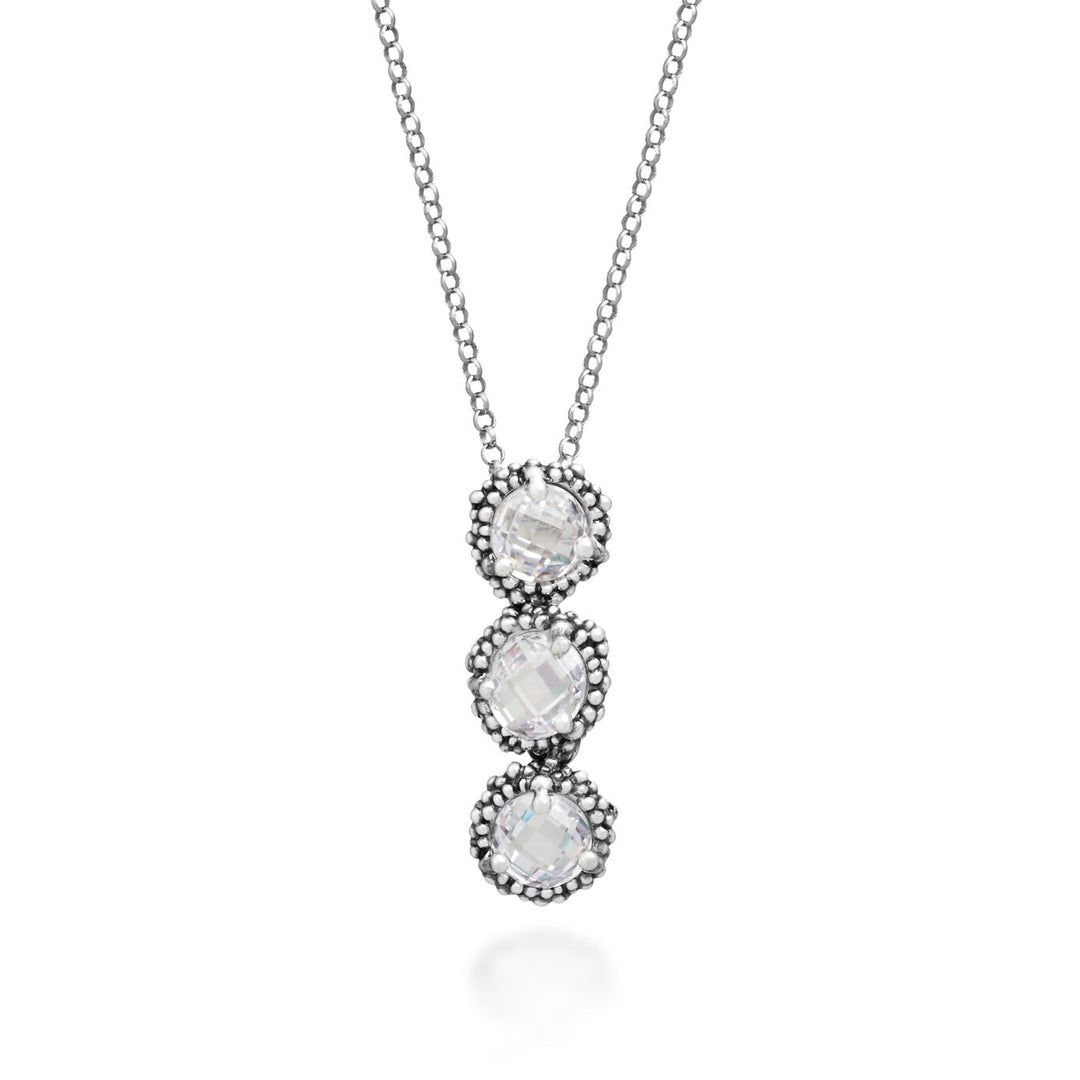 Giovanni Raspini Necklace Crew Necklace Waterfall Shine Mini 925 Silver zircon 12000