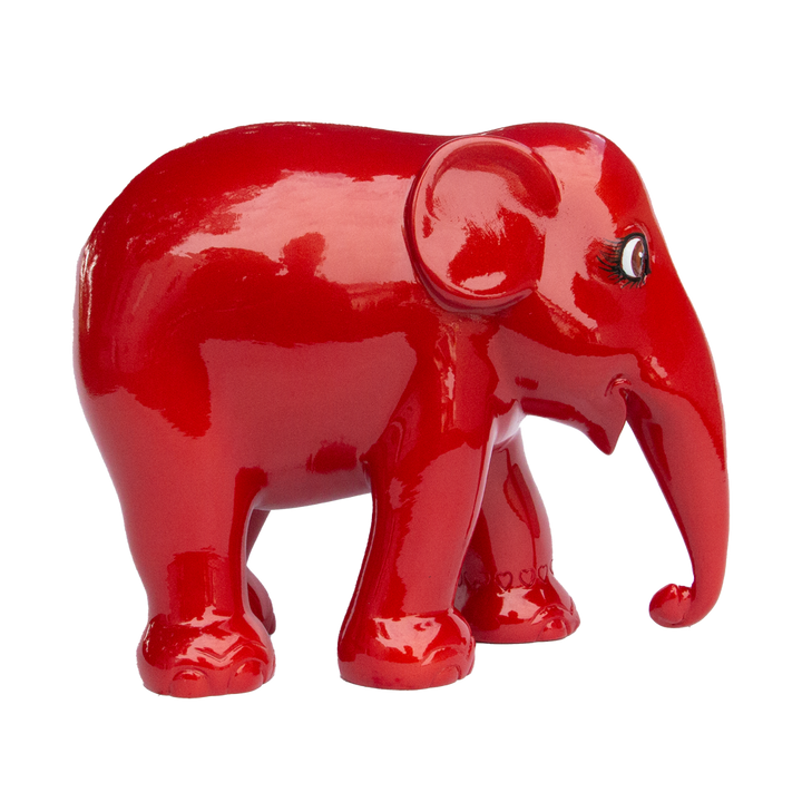 Elephant Parade Elefante Metallic Vermilion Red 15cm Limited Edition 3000 Metallic Vormilion Red 15