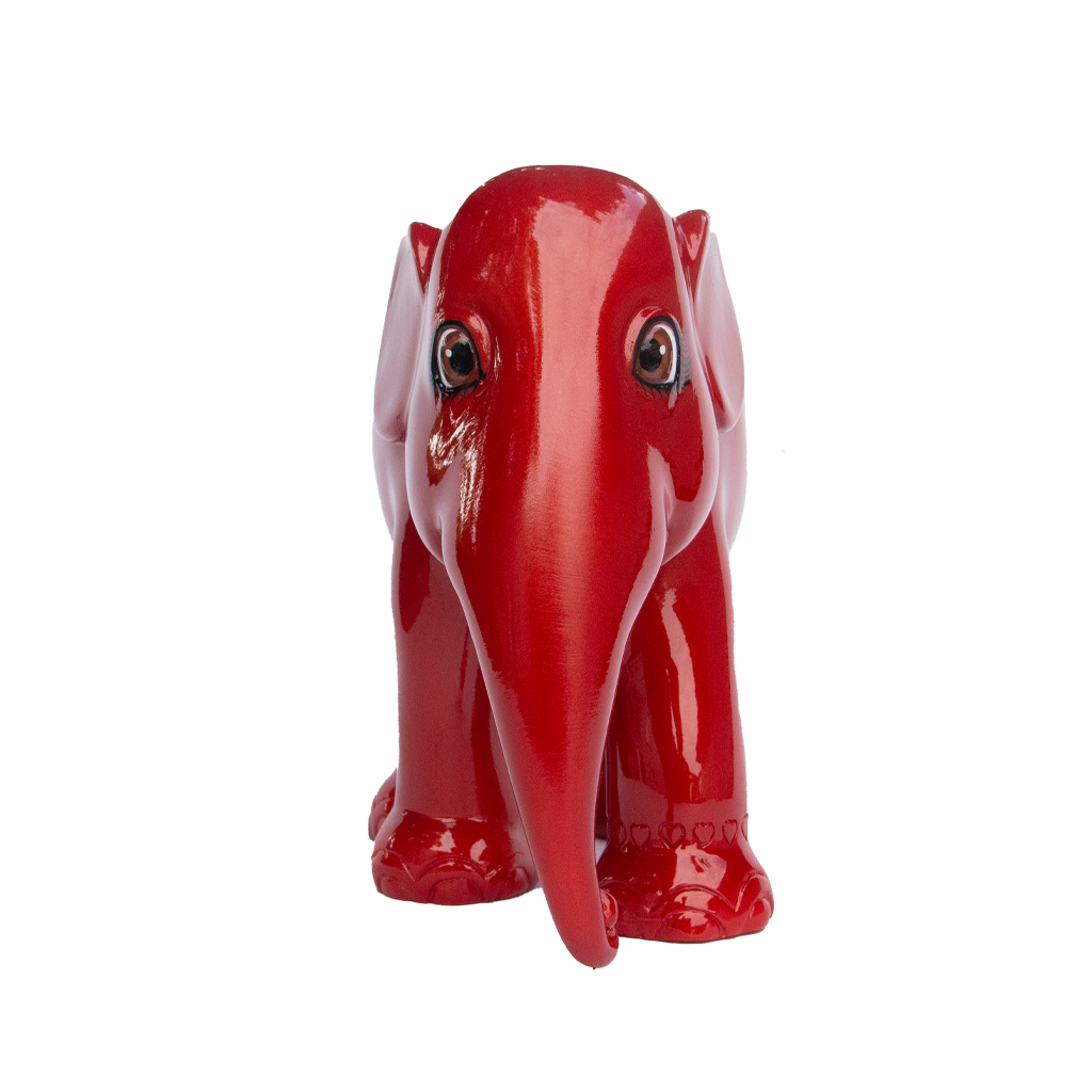 Elephant Parade Elefante Metallic Vermilion Red 15cm Limited Edition 3000 Metallic Vormilion Red 15