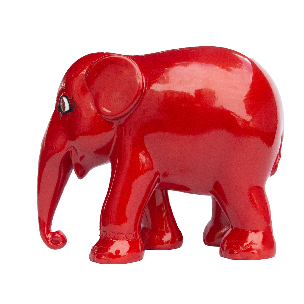 Парад слонов Elefante Metallic Vermilion Red 15cm Limited Edition 3000 Metallic Vormilion Red 15