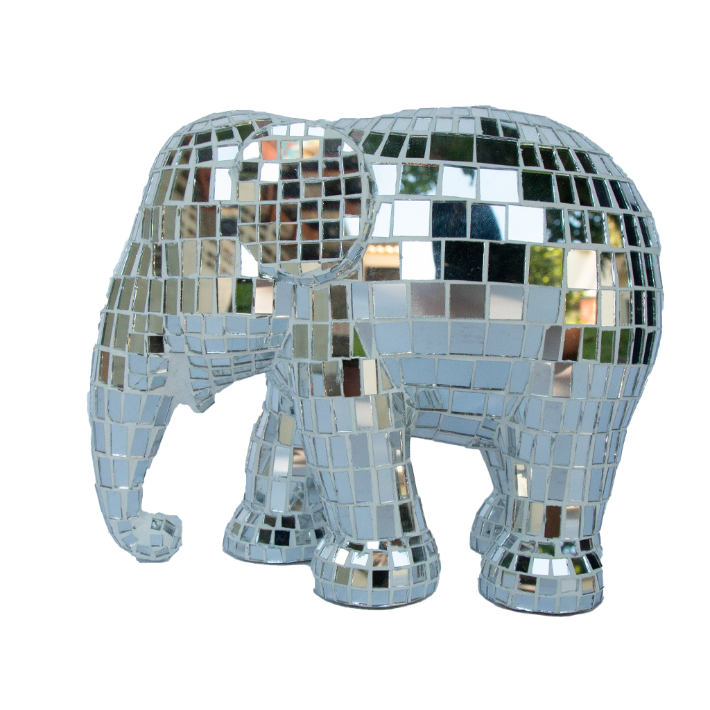 Elephant Parade Elefante Disco Silver Disco 15cm Limited Edition 3000 Disco Disco Silver 15