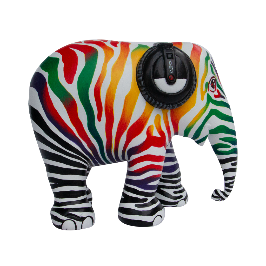 Elephant Parade Elefante Zebra Beats 15cm Limited Edition 3000 Zebra Beats 15