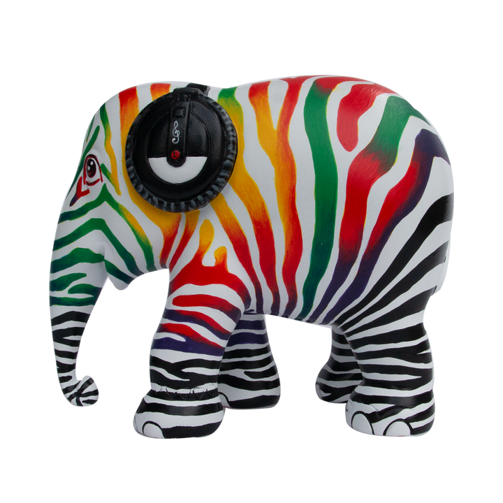 Elephant Parade Elefante Zebra Beats 15cm Limited Edition 3000 Zebra Beats 15