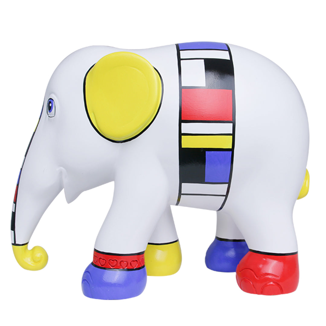 Elephant Parade Elefante Mondriaan Crosted My Mind 15cm Limited Edition 3000 Mondriaan Crosted My Mind 15