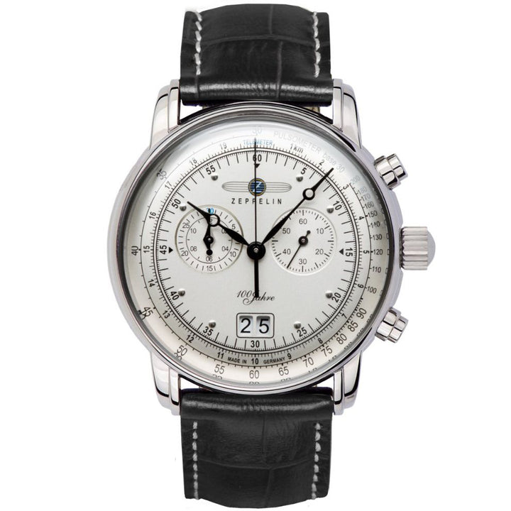 Zeppelin Clock 100 лет Zeppelin Chronograph 42-мм серебряный кварцевый сталь 7690-1