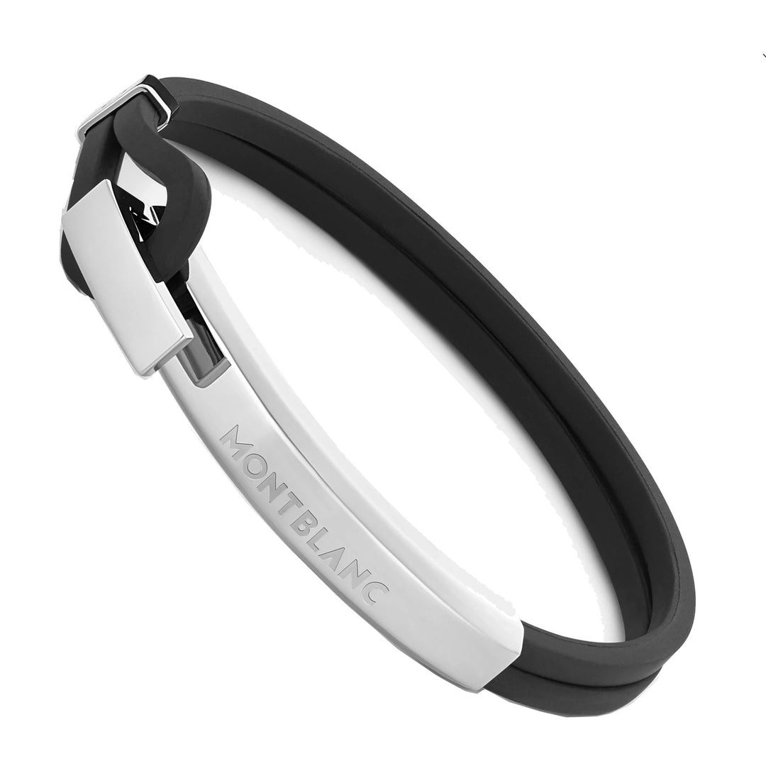 Montblanc Black Caucciù bracelet and Wrap Me 126135 steel