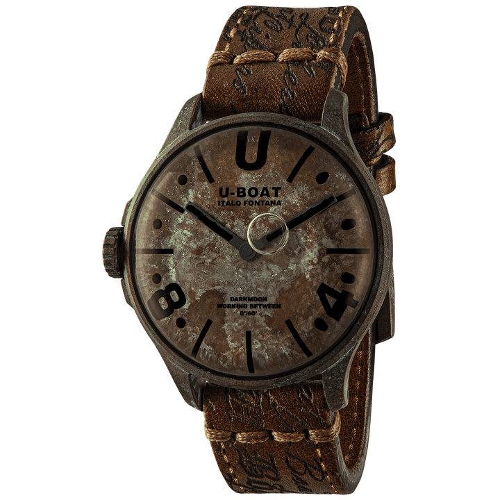 Подводная лодка Darkmoon Watch Уникальная 44-мм кварцевая стальная отделка Pvd Bronze 9600