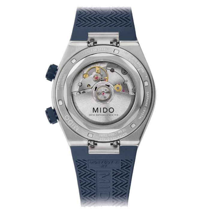 Mido MultiFort 8 Two Crowns 38.40mm View Automatic Blue Steel M047.507.17.041.00