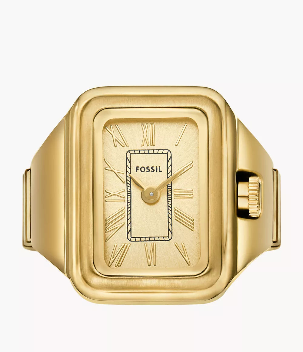 Fossil часы кольцо Ракель 14 мм золото кварцевый стальной отделка PVD золото ES5343