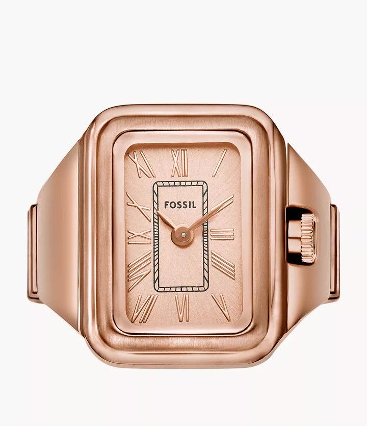 Fossil часы Rackel кольцо 14 мм розовое золото кварцевый стальной отделка PVD розовое золото ES5345