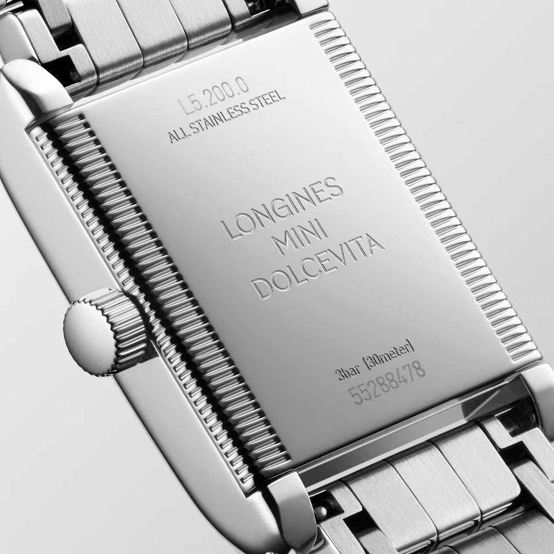 Часы Longines Мини Dolcevita 21.5x29mm Серебряные бриллианты Кварцевая сталь L5.200.0.75.6