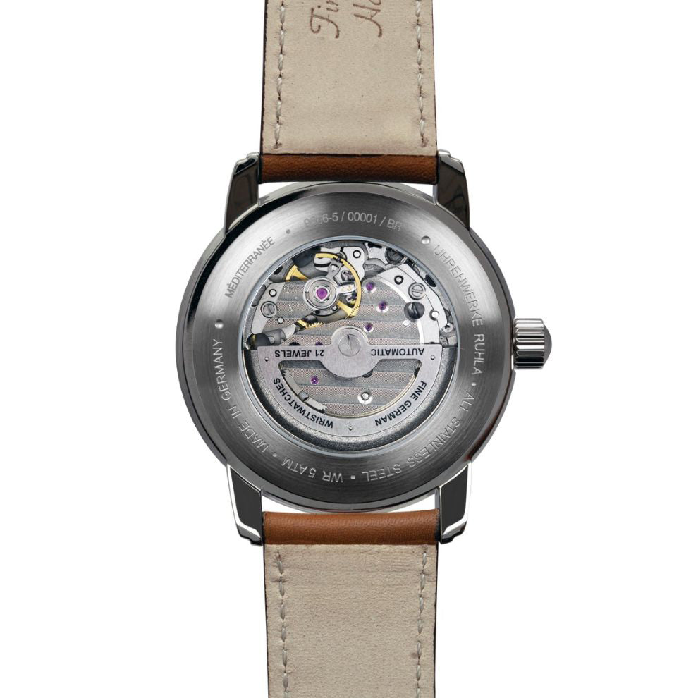 Zeppelin Clock LZ121 MediterRaranèe Automatic Open 40 мм бежевая автоматическая сталь 966-5