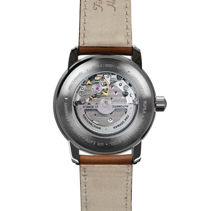 Zeppelin Clock LZ121 MediterRaranèe Automatic Open 40 мм бежевая автоматическая сталь 966-5