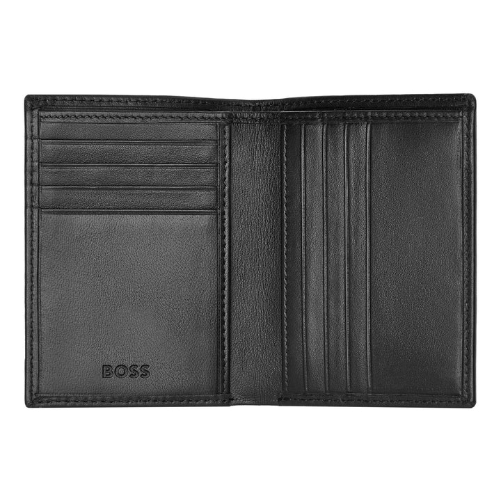 Карты карт Hugo Boss Складывание классического плавного черного HLE403A