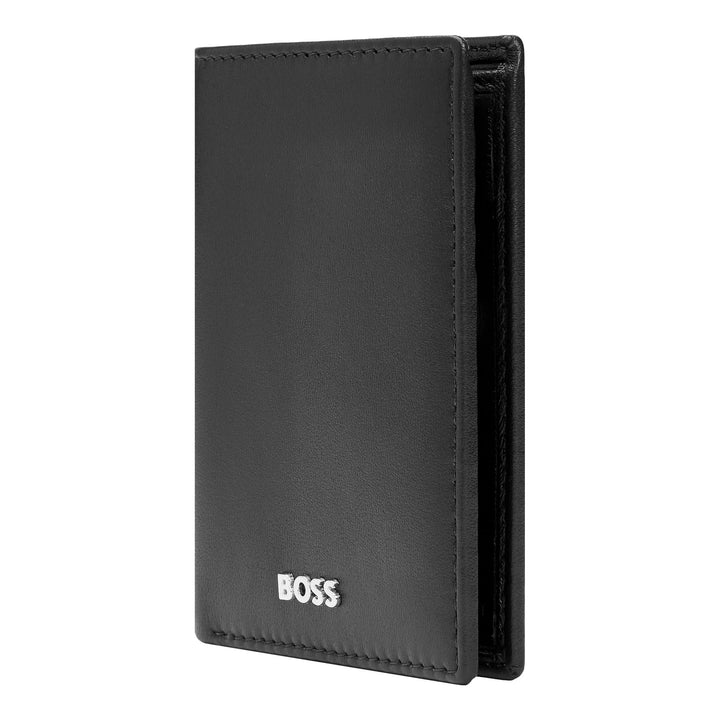 Карты карт Hugo Boss Складывание классического плавного черного HLE403A
