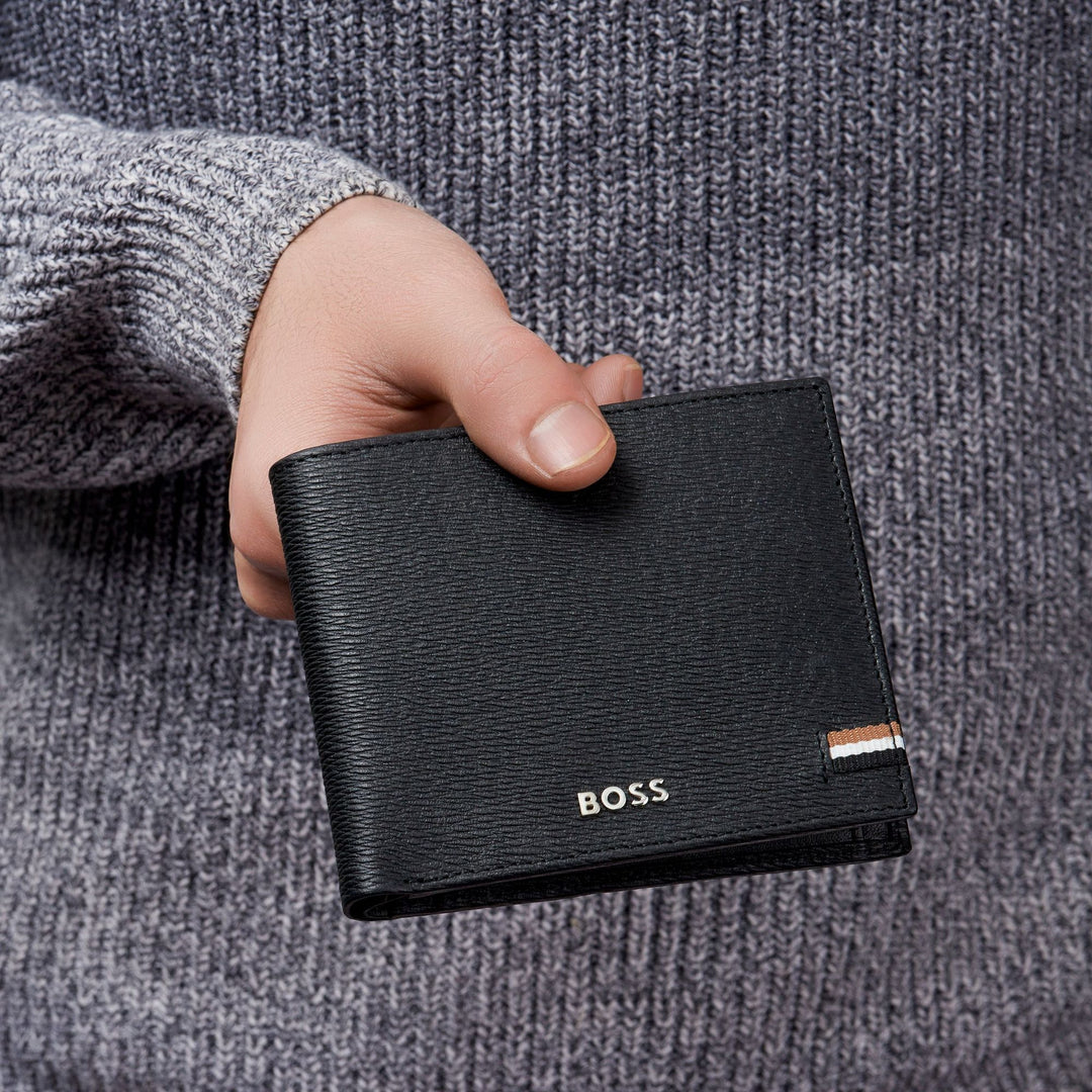 Кошелька Hugo Boss приносит деньги, знаменитый черный HLM421A