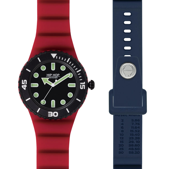 Hip Hop Red/Blue Master Collection Red/Blue 41mm Hwu1235