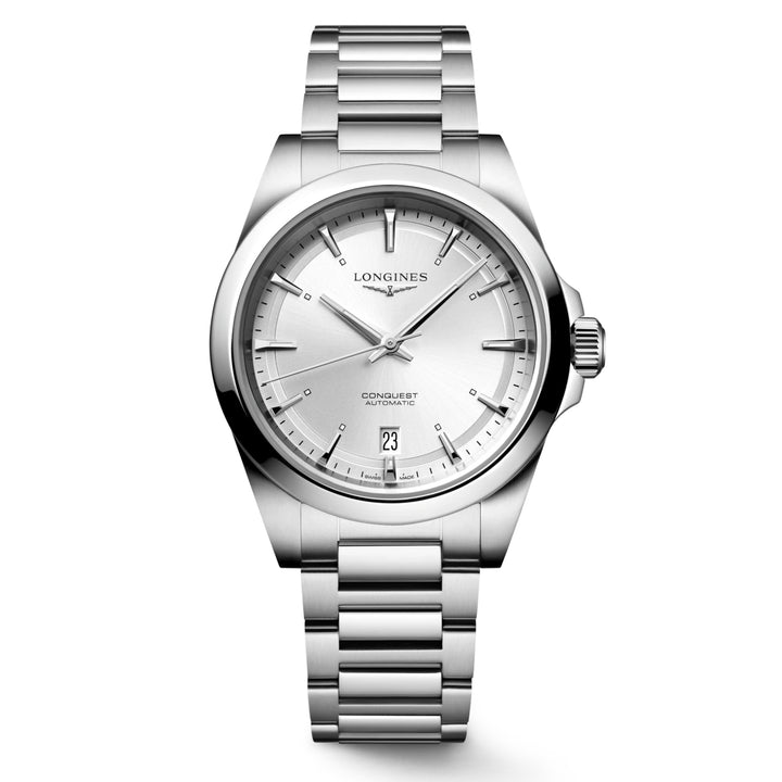 Longines Conquest 38 мм автоматические серебряные часы L3.720.4.72.6