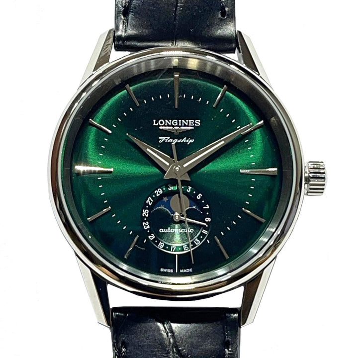 Longines Workship Heritage Moonphase 38,5 мм Watch Automatic Green L4.815.4.02.2