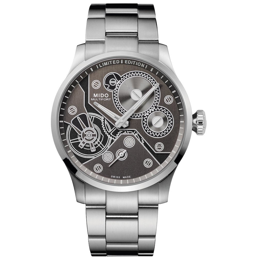 Mido Multifor Mechanical Watch Limited Edition 999 штук 44 мм Антрацит Руководство зарядки Сталь M038.605.11.060.00