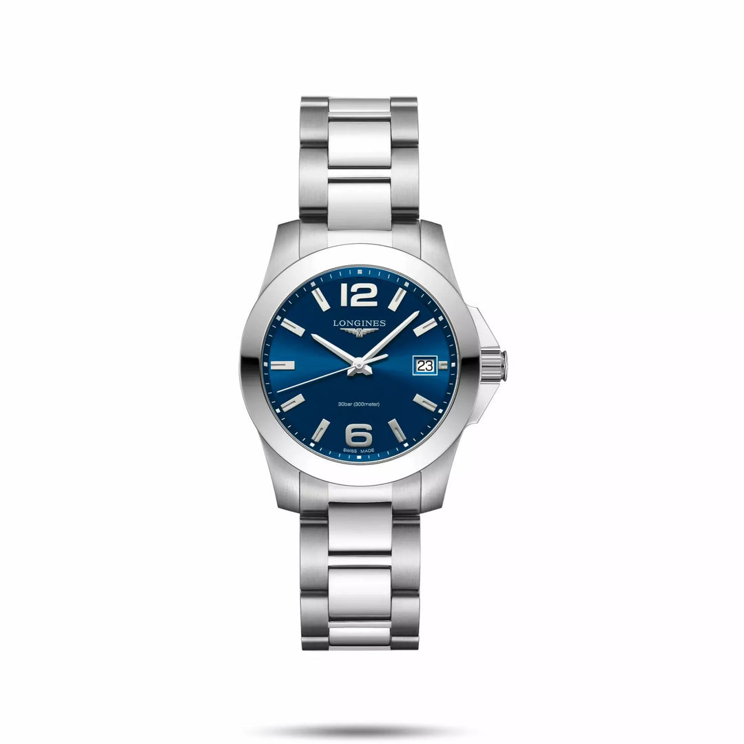 Часы Longines Conquest 34mm синий автоматический сталь L3.377.4.96.6