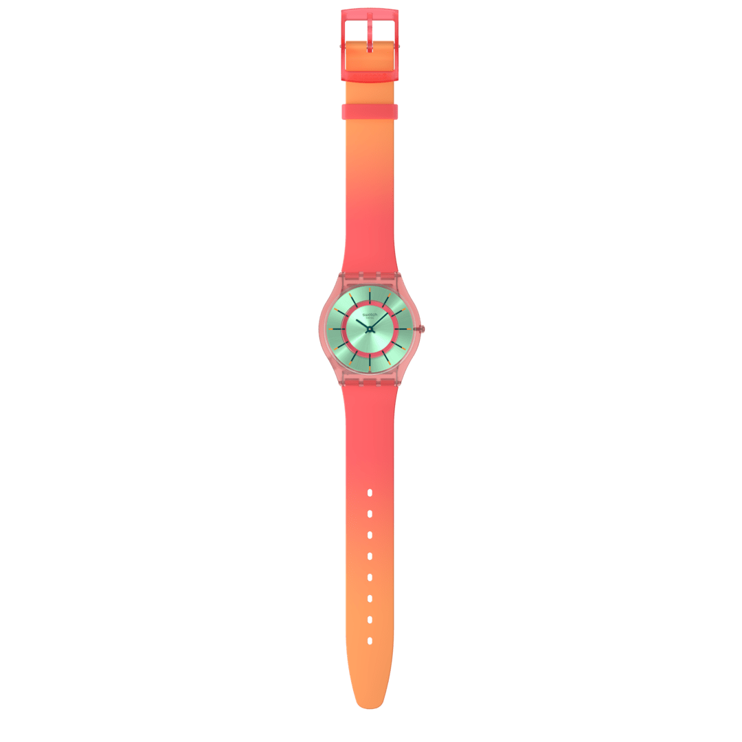 Swatch Minty Mango Dream Originals кожа 34 -мм часы часов