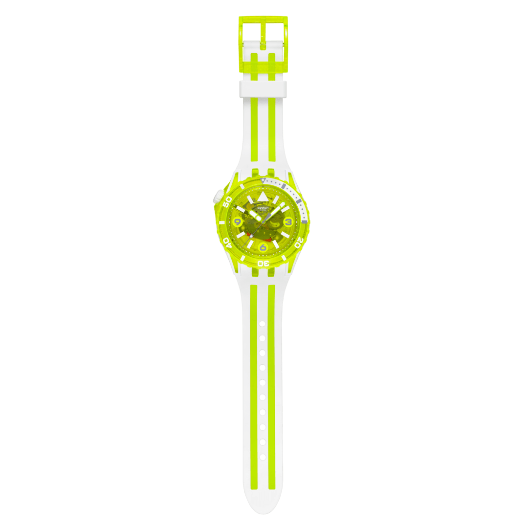 Swatch Scubqua Yellow 44mm Sscu09J100 watch