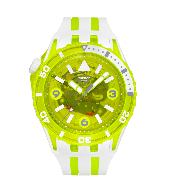 Swatch Scubqua Yellow 44mm Sscu09J100 watch