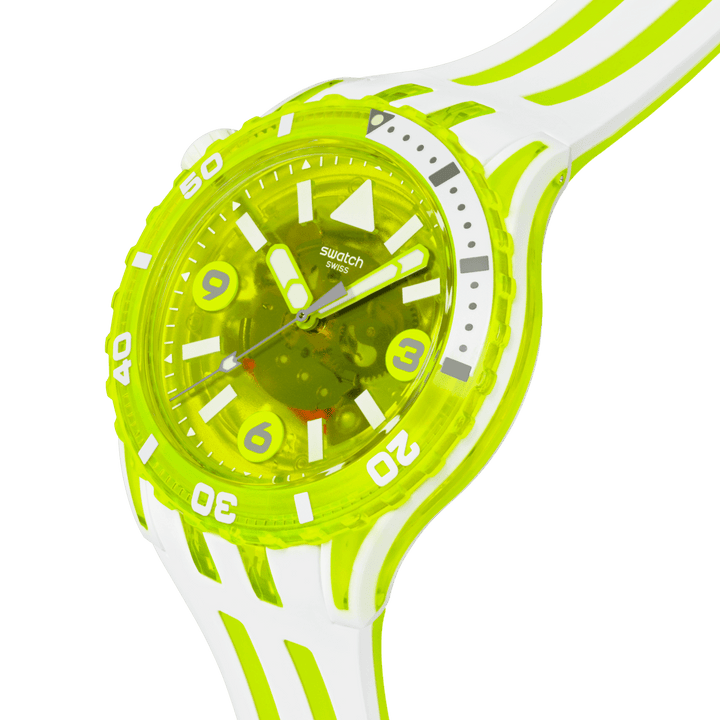 Swatch Scubqua Yellow 44mm Sscu09J100 watch