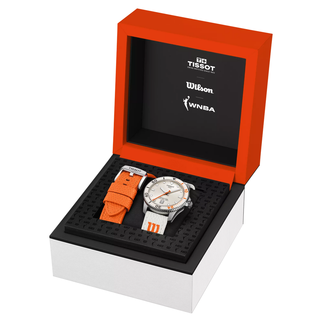 Tissot Watch Seastar Wilson WNBA Special Edition 40 -миллиметровый серебряный кварц сталь T120.410.17.011.00