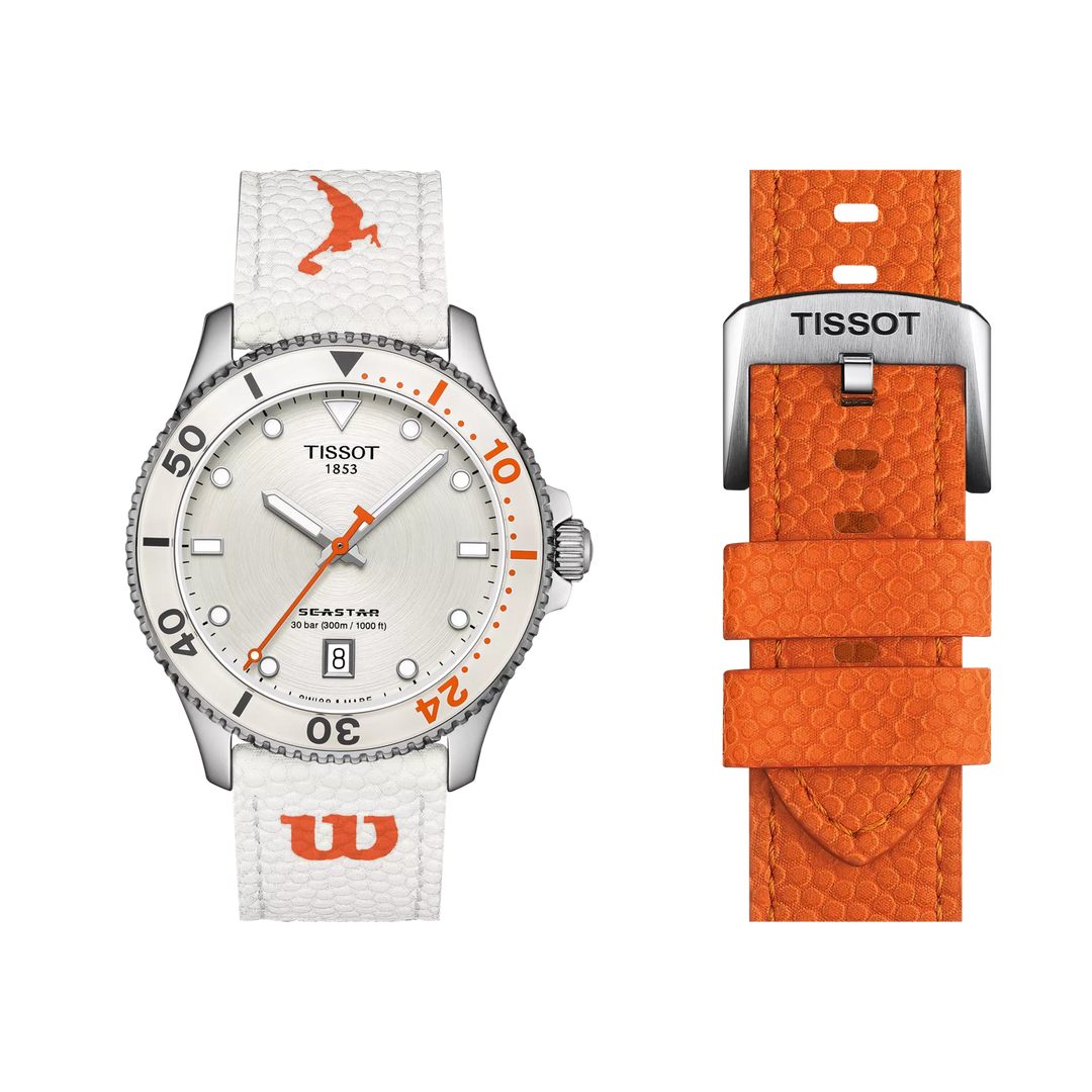 Tissot Watch Seastar Wilson WNBA Special Edition 40 -миллиметровый серебряный кварц сталь T120.410.17.011.00