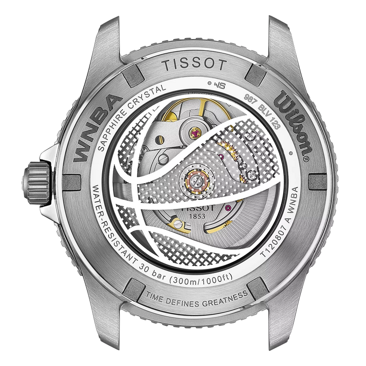 Tissot Watch Seastar Wilson WNBA Special Edition 40 мм черная автоматическая сталь T120.807.17.051.00