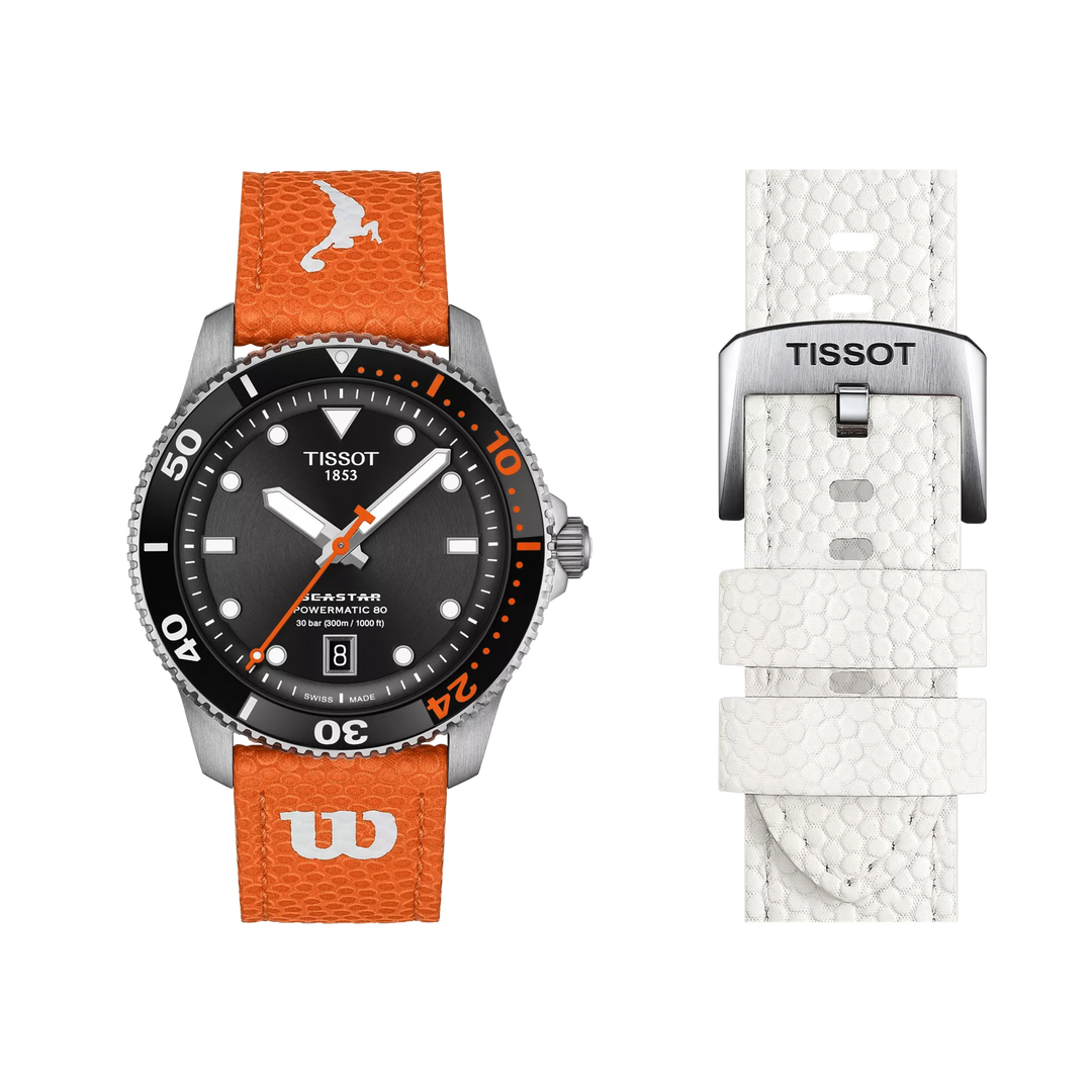 Tissot Watch Seastar Wilson WNBA Special Edition 40 мм черная автоматическая сталь T120.807.17.051.00