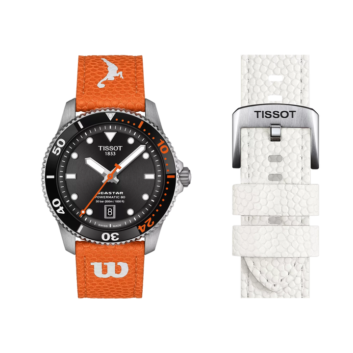 Tissot Watch Seastar Wilson WNBA Special Edition 40 мм черная автоматическая сталь T120.807.17.051.00