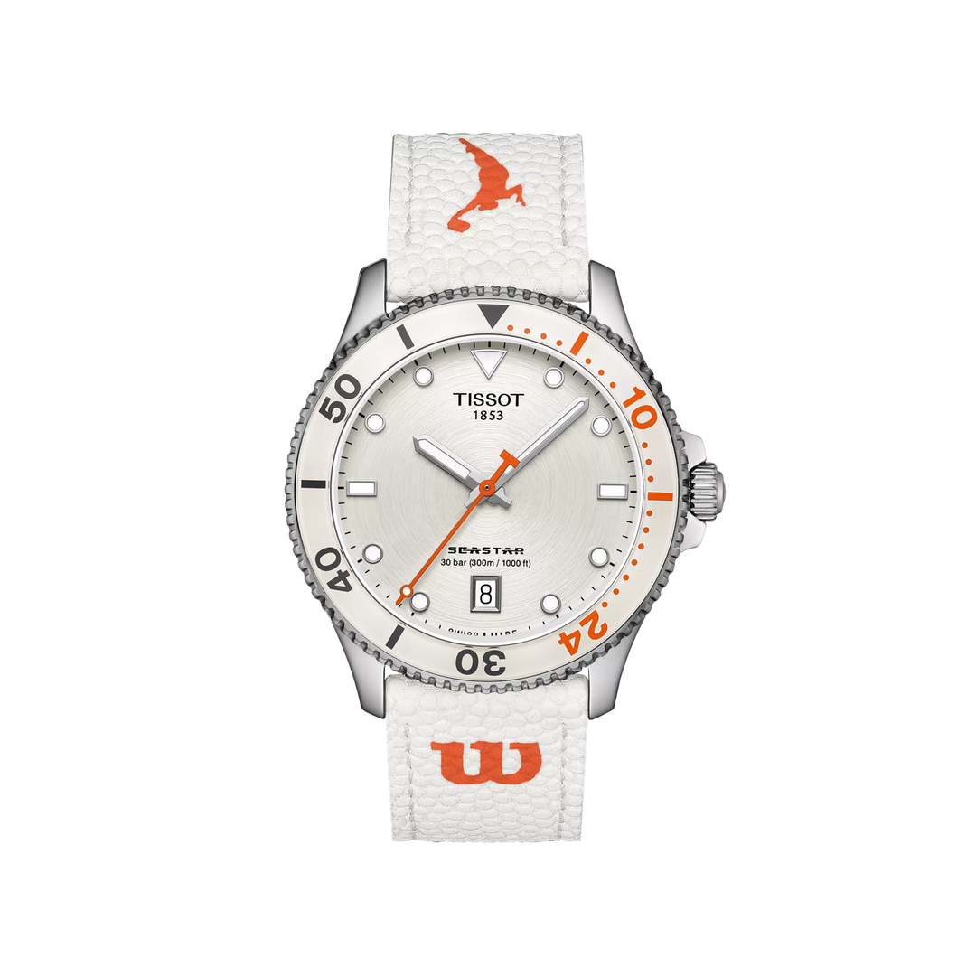 Tissot Watch Seastar Wilson WNBA Special Edition 40 -миллиметровый серебряный кварц сталь T120.410.17.011.00