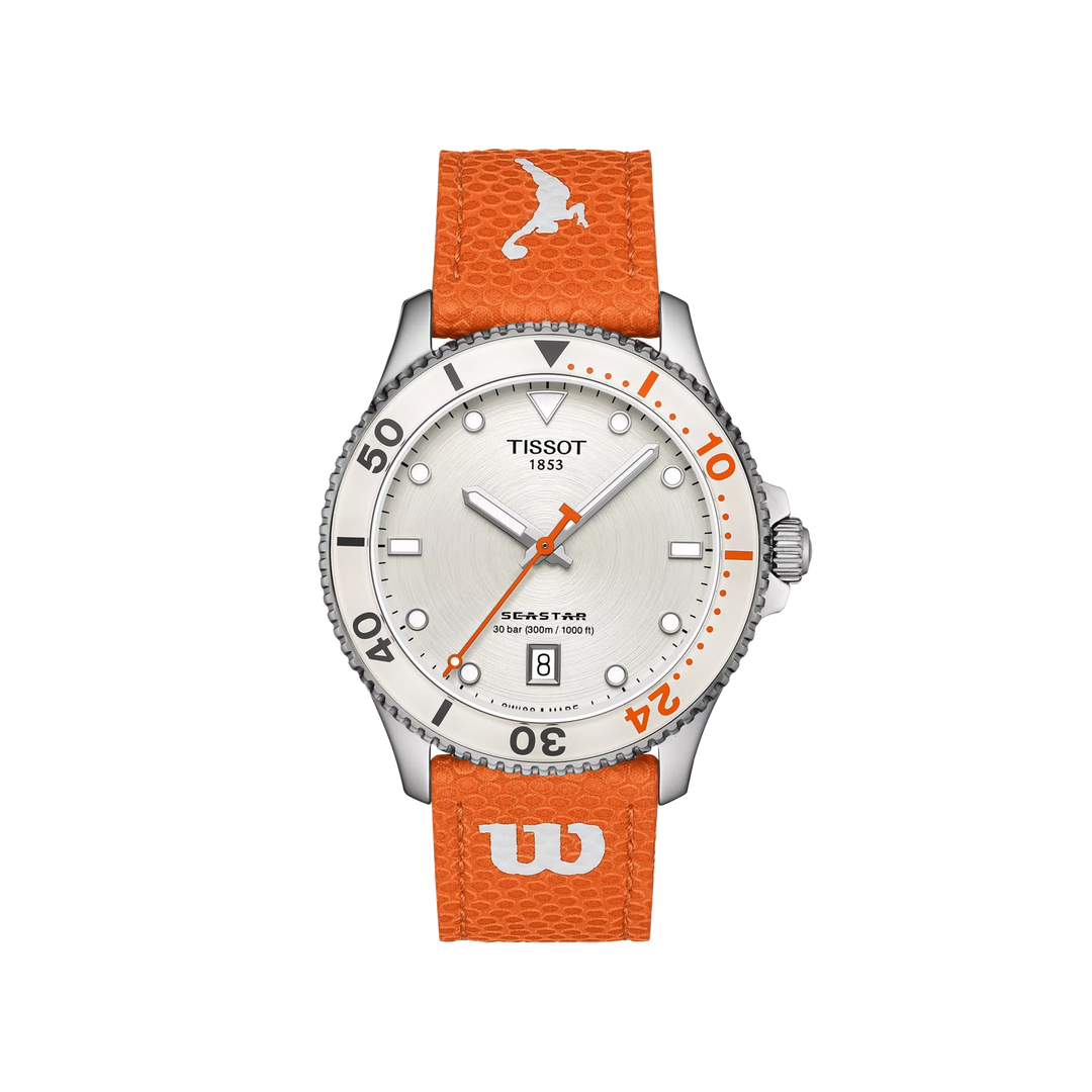 Часы Tissot Seastar Wilson WNBA Special Edition 40 мм Серебро Кварцевая сталь T120.410.17.011.00