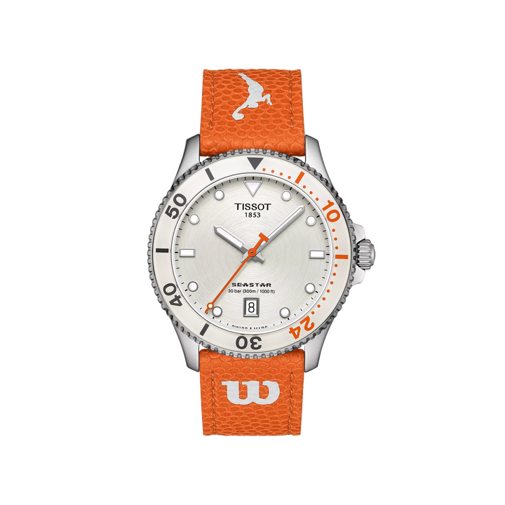 Tissot Watch Seastar Wilson WNBA Special Edition 40 -миллиметровый серебряный кварц сталь T120.410.17.011.00