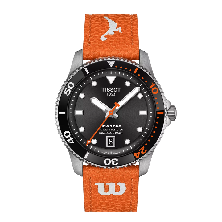 Tissot Watch Seastar Wilson WNBA Special Edition 40 мм черная автоматическая сталь T120.807.17.051.00