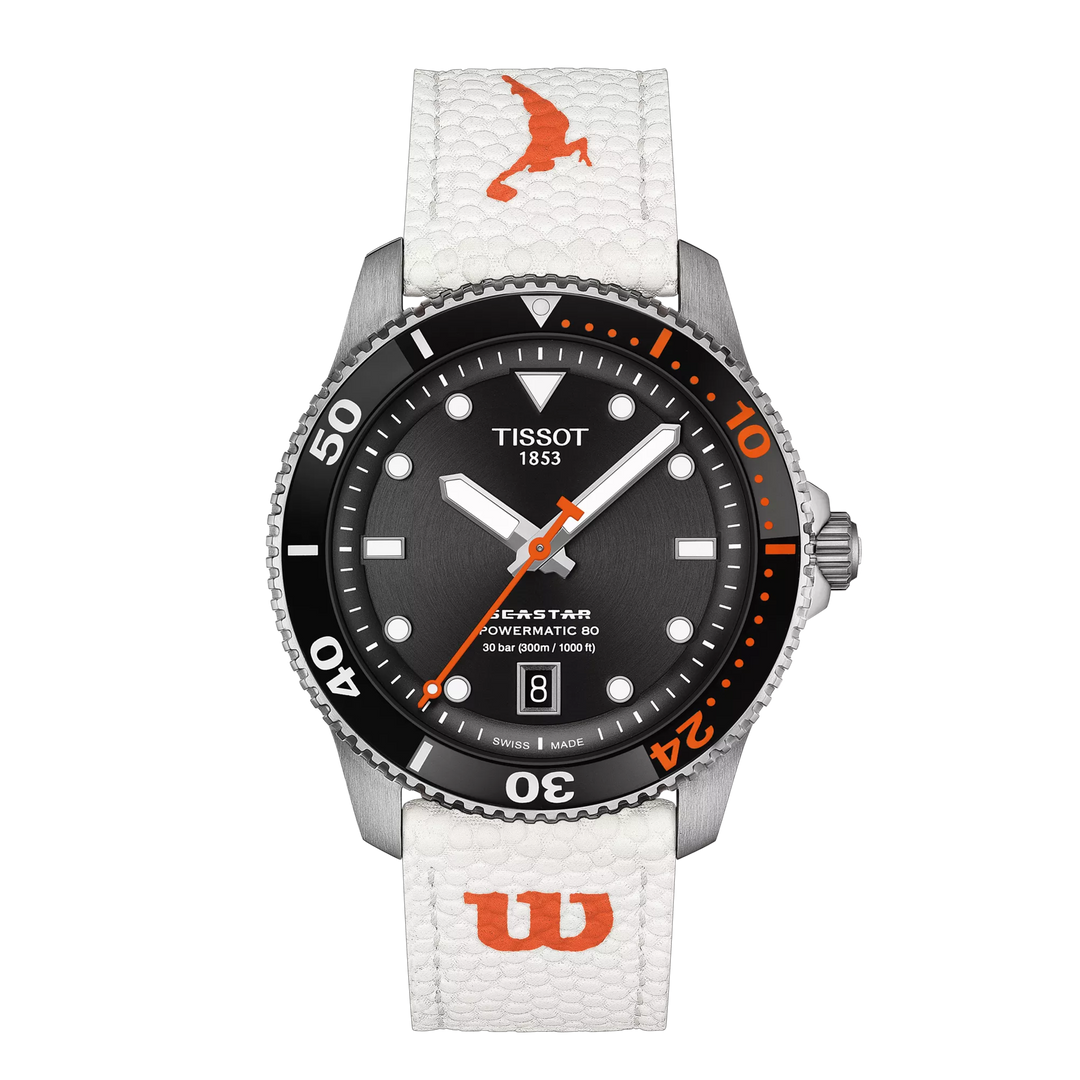 Tissot Watch Seastar Wilson WNBA Special Edition 40 мм черная автоматическая сталь T120.807.17.051.00