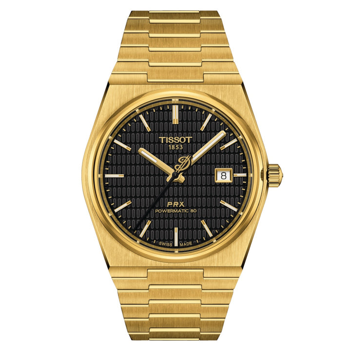 Часы Tissot PRX Powermatic 80 Damian Lillard Special Edition 40mm черная автоматическая стальная отделка PVD желтое золото T137.407.33.051.00