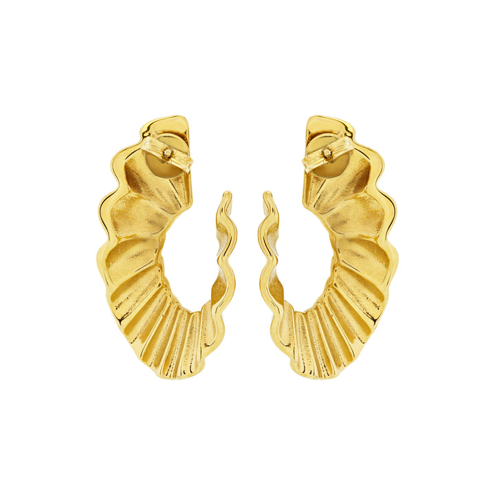 Breil Earrings Plissè Steel Finish IP Gold TJ3794