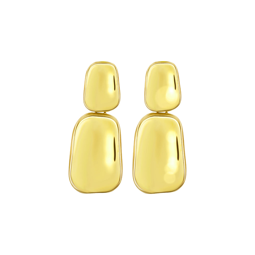 Breil pendant earrings sculpture steel finish ip gold tj3813