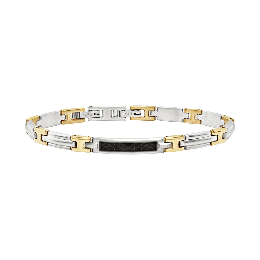 Breile Radiant bracelet fiber carbon fiber steel finishes ip gold tj3851